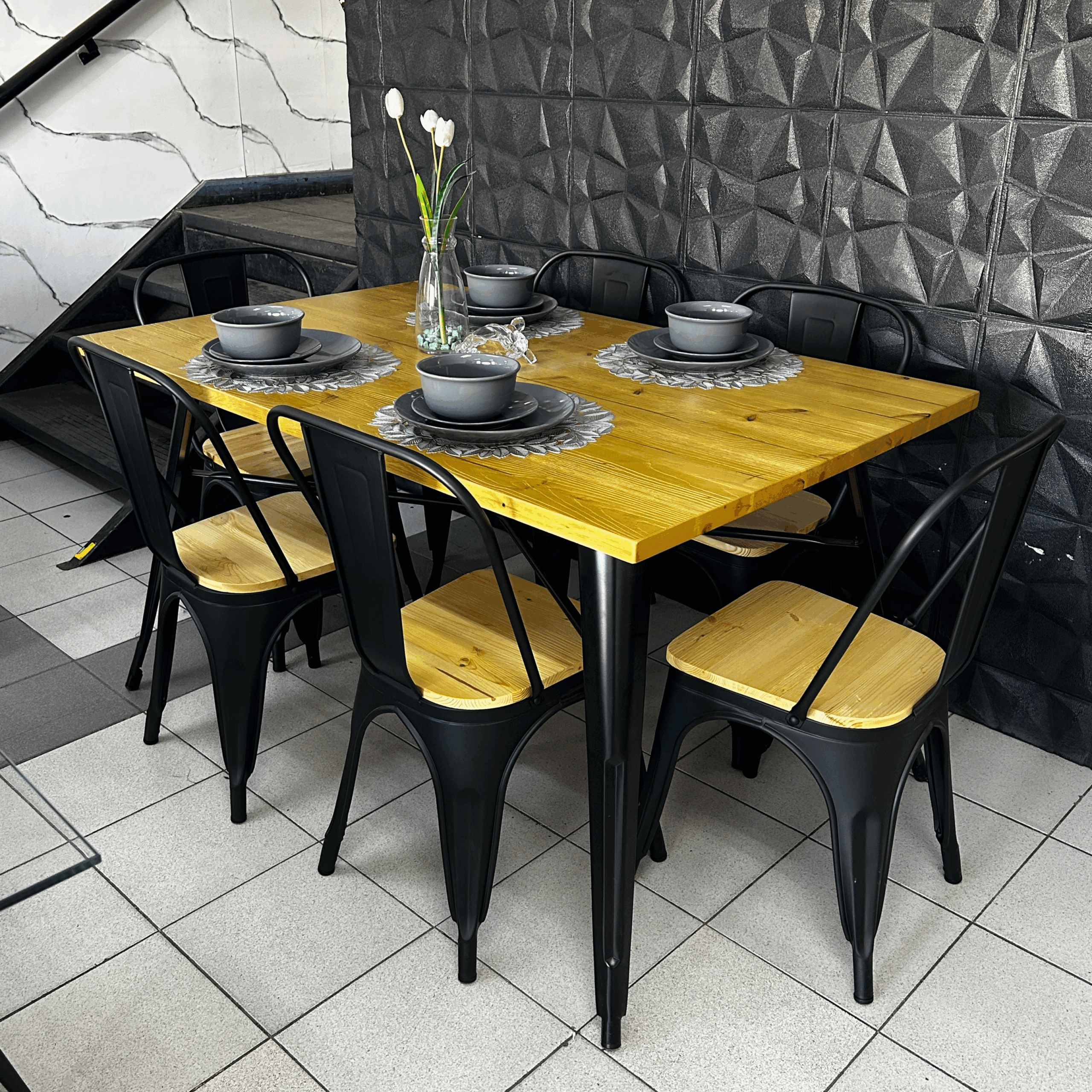 Comedor tolix 1,40 x 90 x 75 - Imagen 2