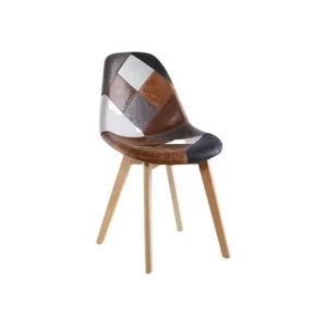 Silla Patchwork Cuero