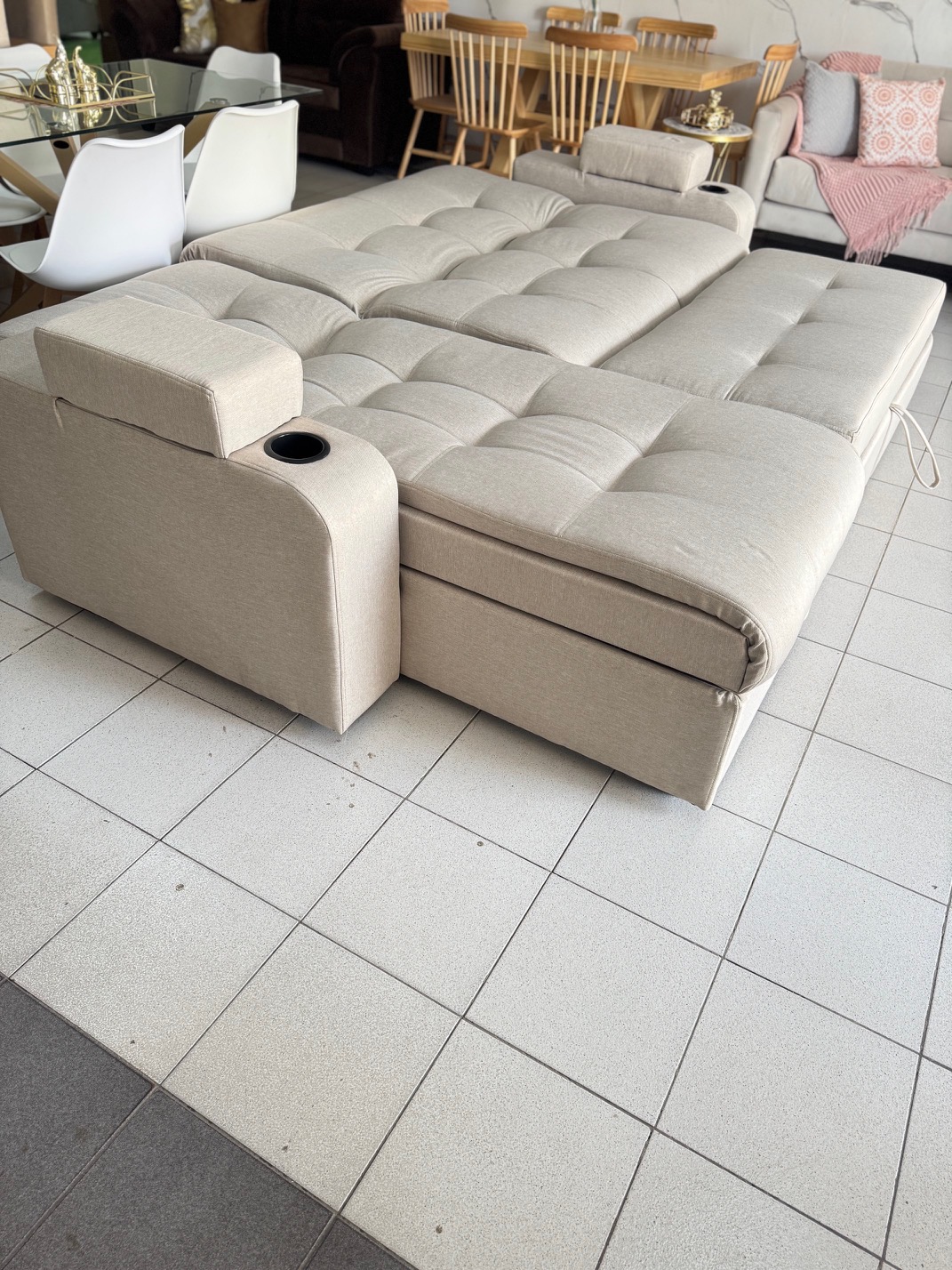 L cama baúl porto 2,60 x 1,60 x 90 reversible - Imagen 3
