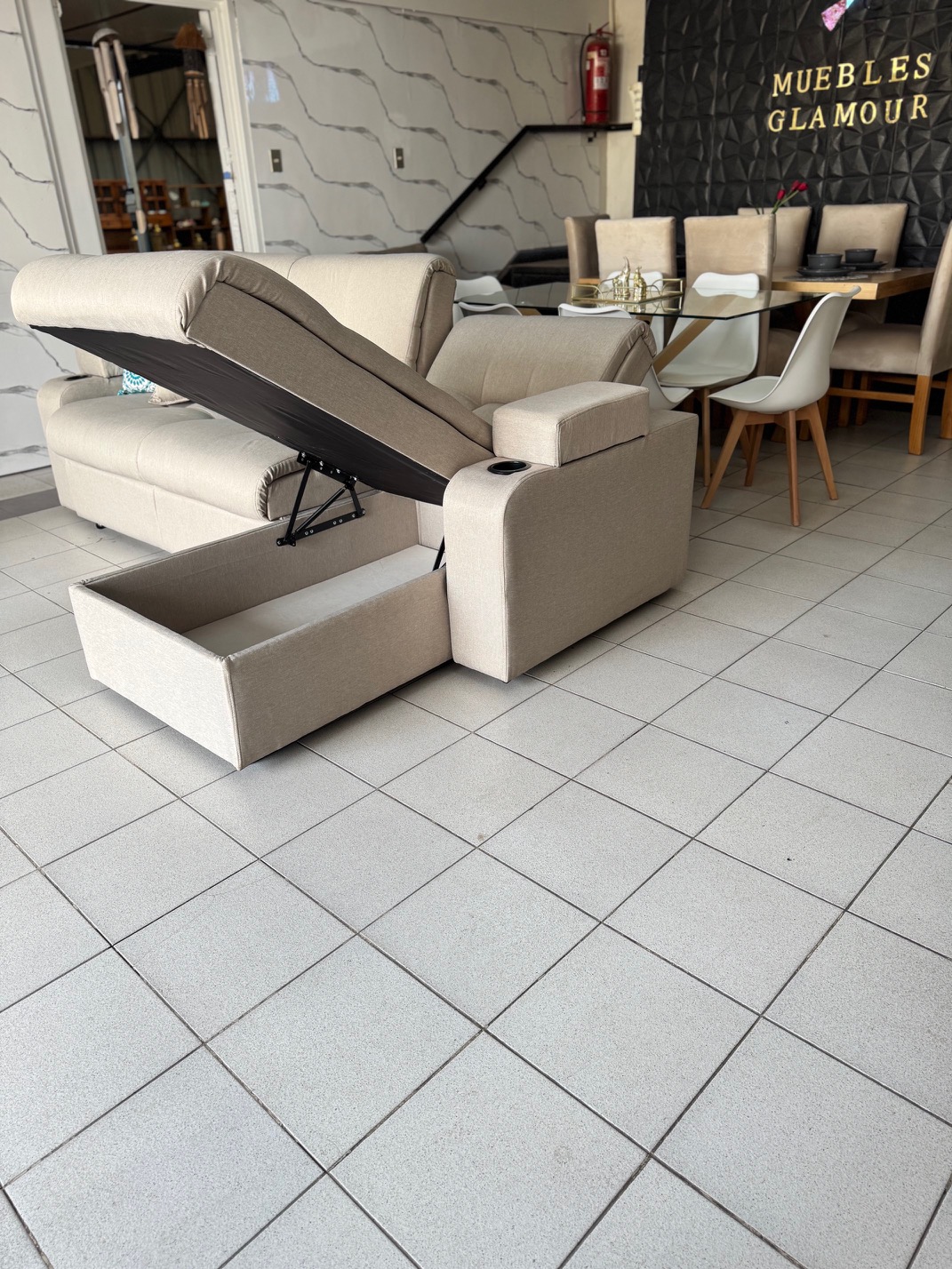 L cama baúl porto 2,60 x 1,60 x 90 reversible - Imagen 9