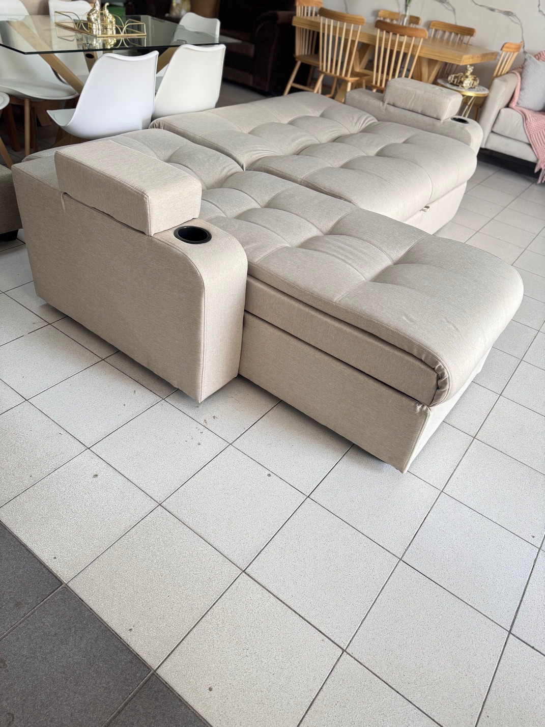 L cama baúl porto 2,60 x 1,60 x 90 reversible - Imagen 5